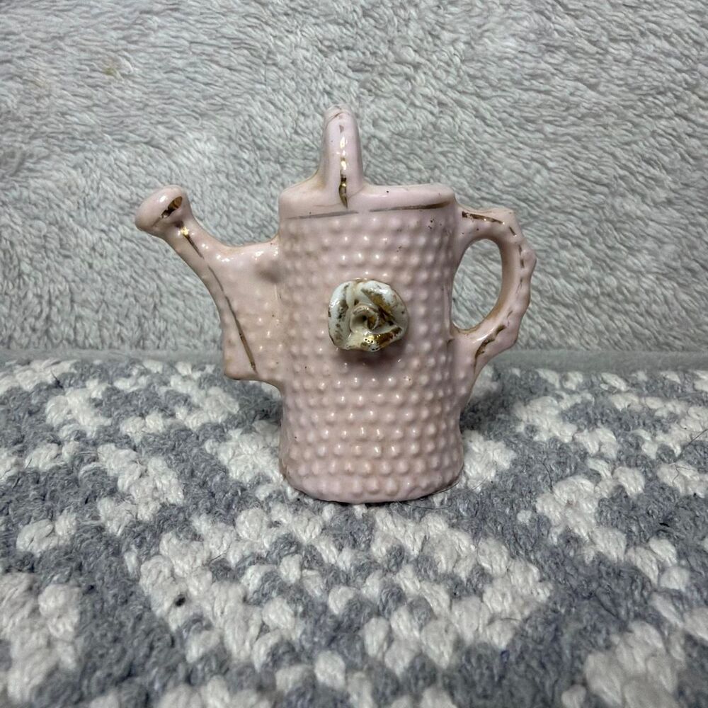 pink mini ceramic watering can